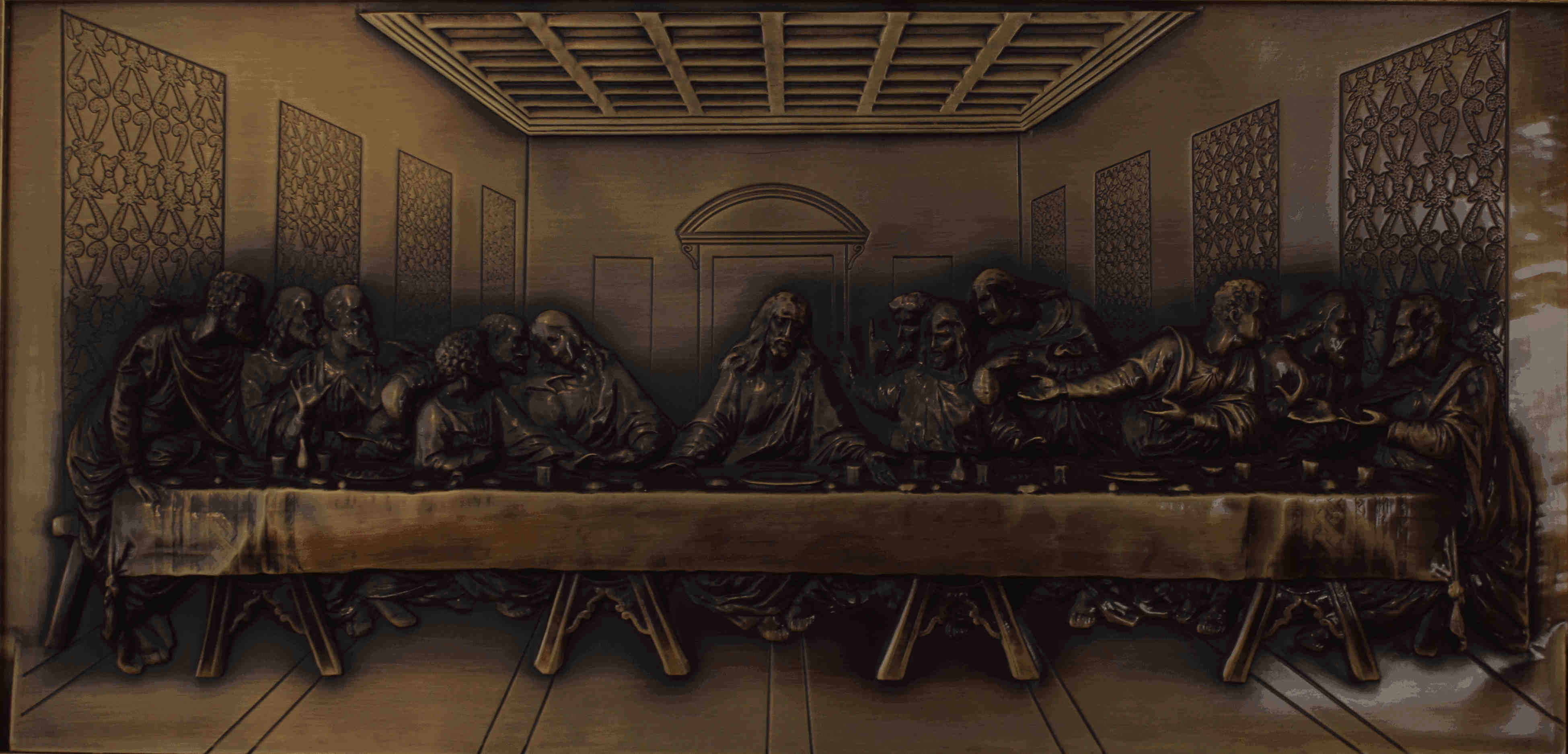 Last Supper with Christ and the Apostles.