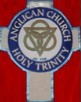 Logo with cross and symbol of Trinity